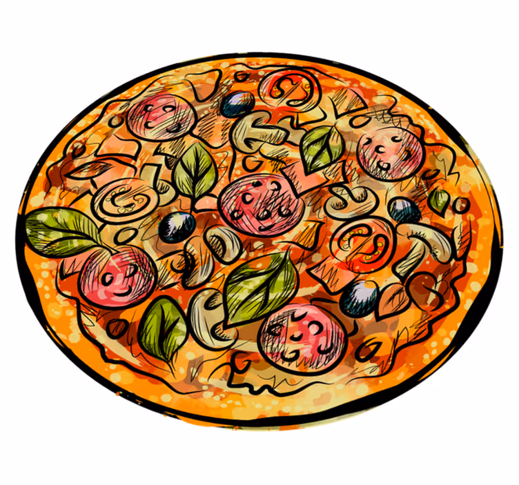 Tappeto vinile fiori illustrazione botanica artistica - TenStickers