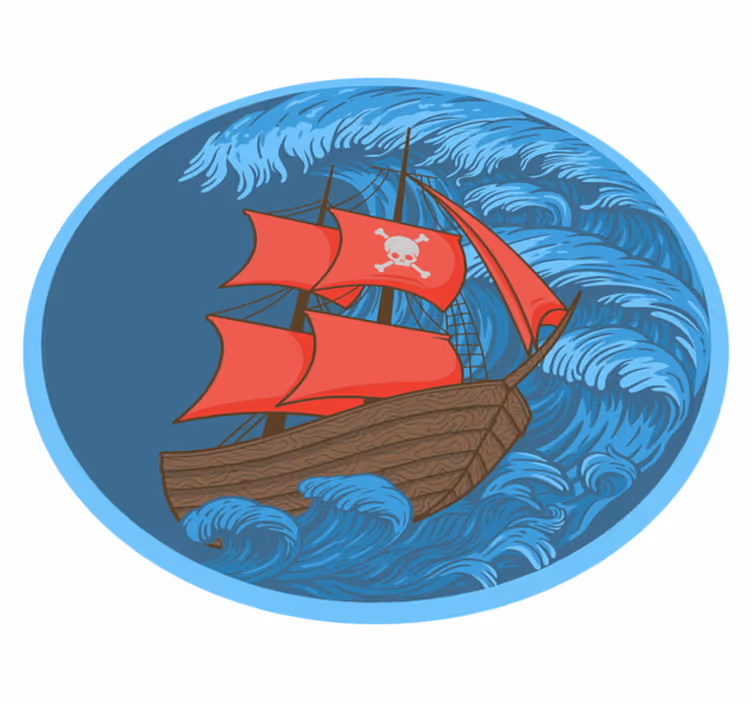 Tappeto vinile giochi tempo di gioco dei pirati - TenStickers