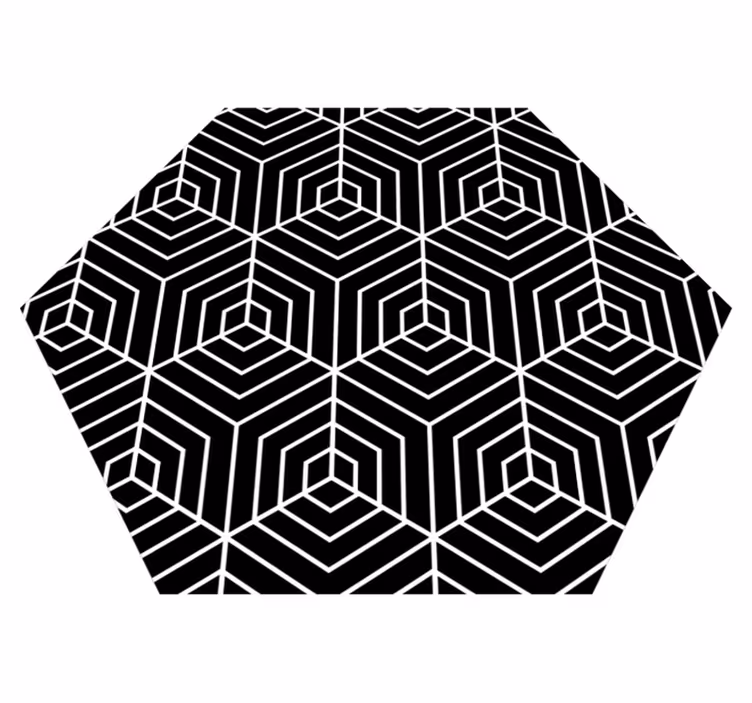 Tappeto vinile geometrico labirinto esagonale - TenStickers
