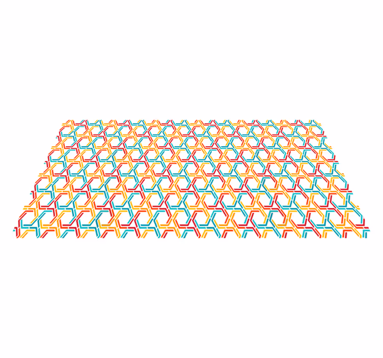 Tappeto vinile geometrico modello ad incastro - TenStickers