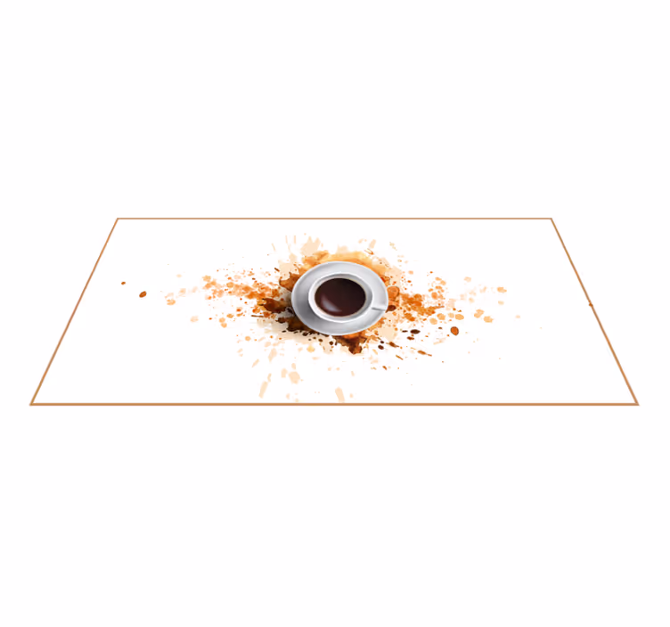 Tappeto pvc cucina illusione del caffè versato - TenStickers