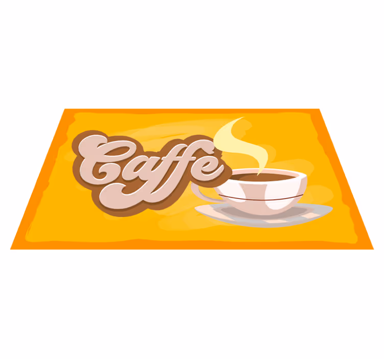 Tappeto pvc cucina progettazione del caffè - TenStickers