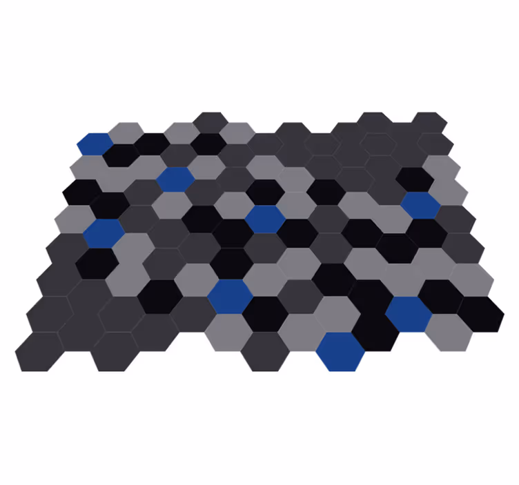 Tappeto vinile geometrico sfumature esagonali - TenStickers
