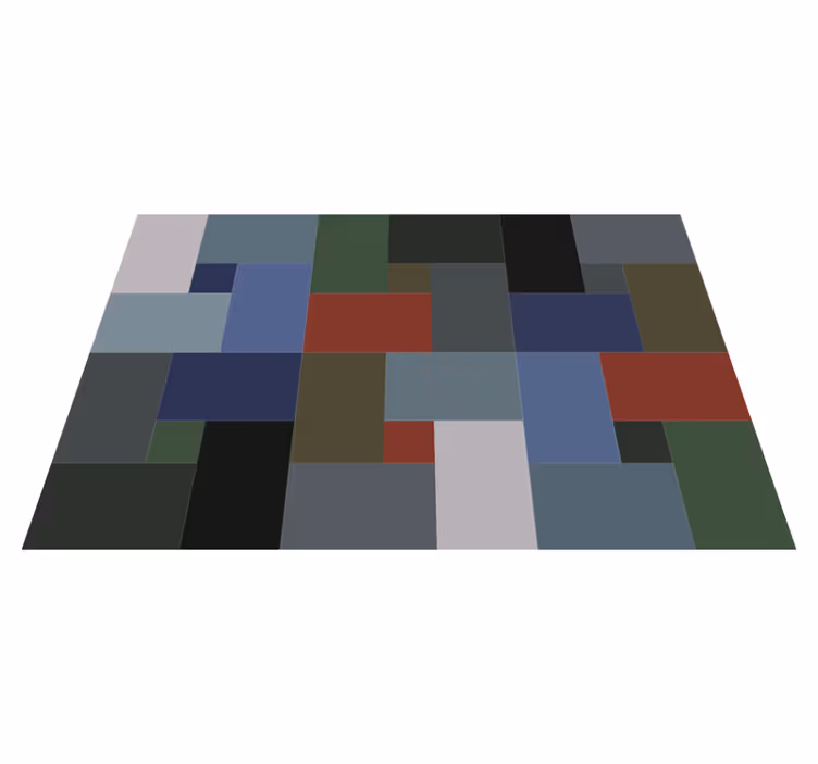 Tappeto vinile geometrico blocchi geometrici - TenStickers