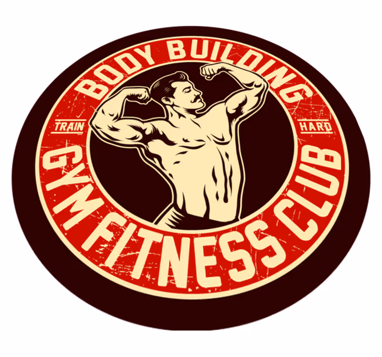 Tappeto vinile per ragazzi emblema del centro fitness - TenStickers