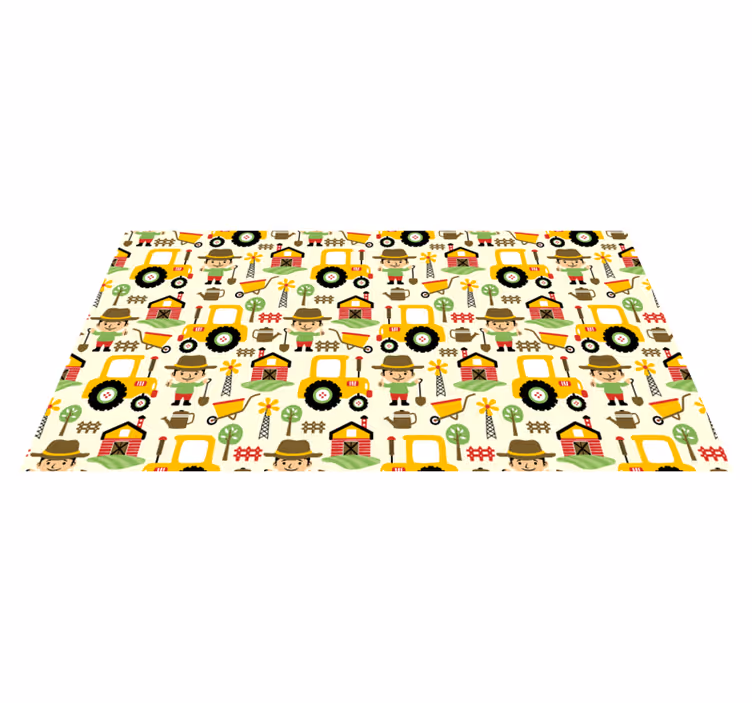 Tappeto vinile per bambini modello fattoria per bambini - TenStickers
