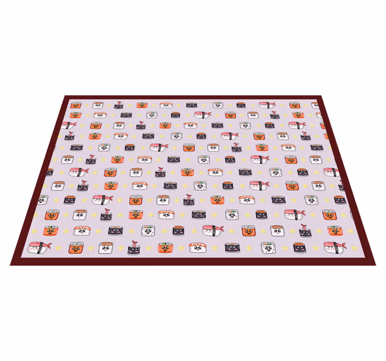 Tappeto vinile per bambini motivo sushi cartone - TenStickers
