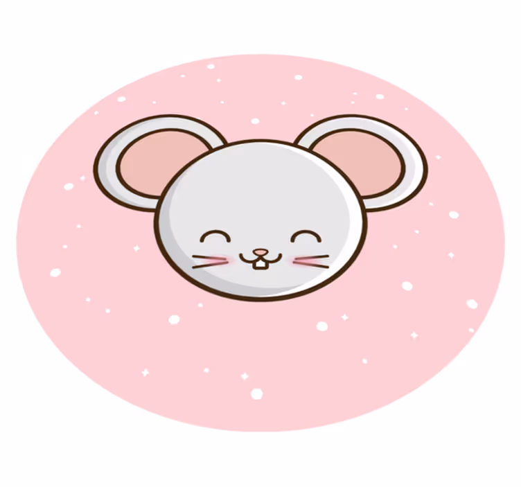 Tappeto vinile per bambini adorabile illustrazione del topo - TenStickers