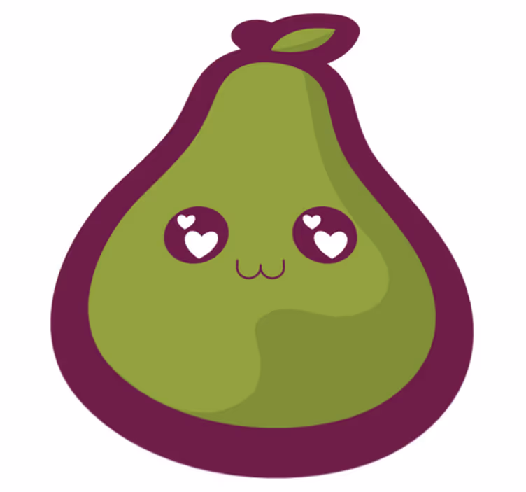 Tappeto vinile bebé simpatico design con avocado - TenStickers