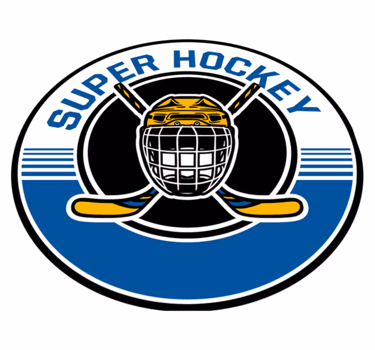 Tappeto vinile giochi emblema dell'hockey - TenStickers