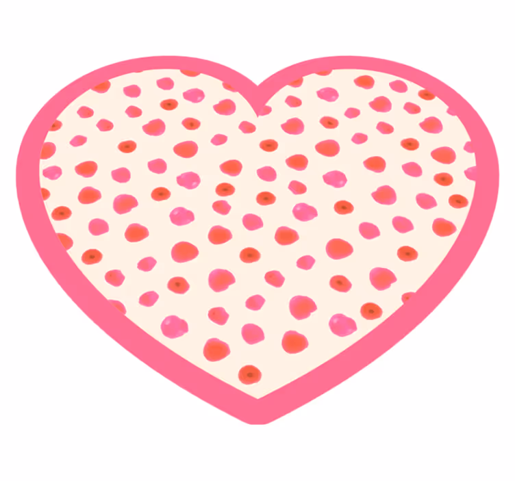 Tappeto vinile per bambini pois cuore - TenStickers