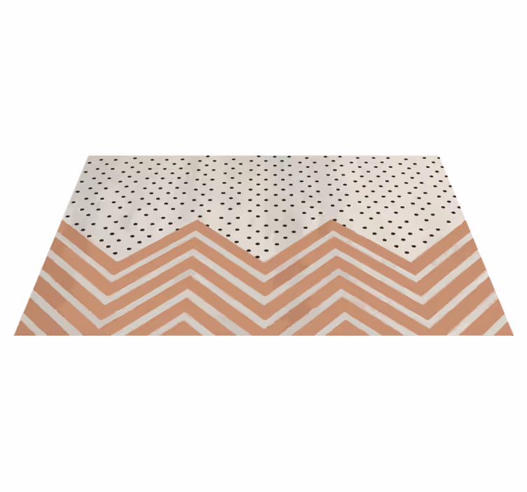 Tappeto vinile geometrico motivo a punti a zigzag - TenStickers