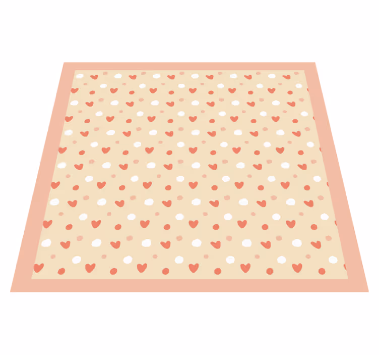 Tappeto vinile bebé decorazioni con motivo a cuore - TenStickers