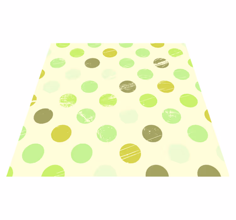 Tappeto vinile geometrico armonia a pois - TenStickers