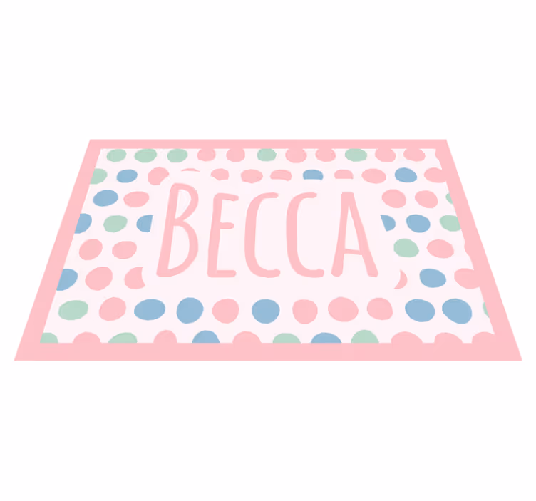 Tappeto vinile con nome pois personalizzati - TenStickers
