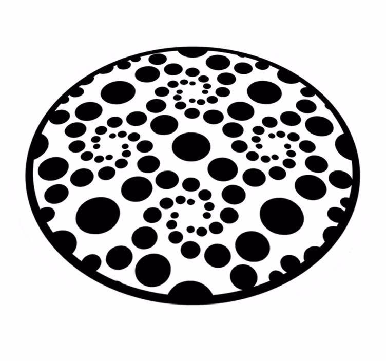 Tappeto vinile geometrico motivo punteggiato circolare - TenStickers
