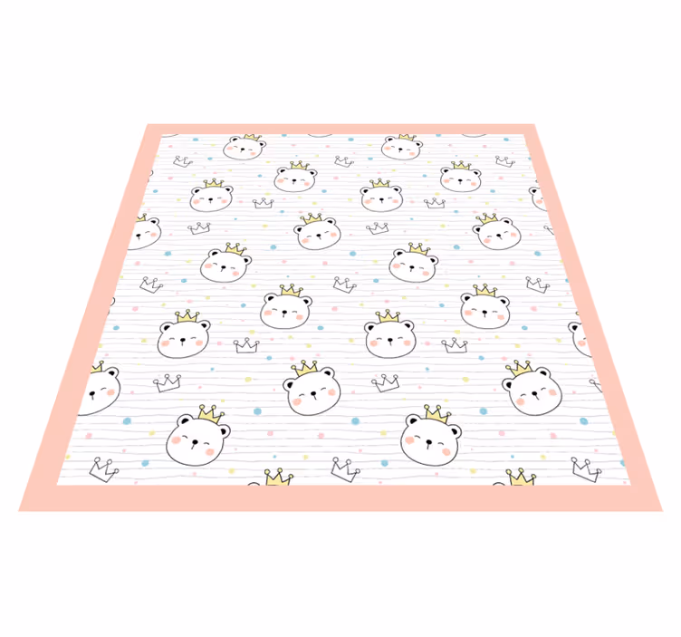 Tappeto vinile per bambini personaggi animali incoronati - TenStickers