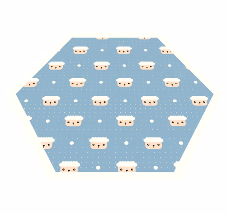 Tappeto vinile bebé modello di pecora - TenStickers