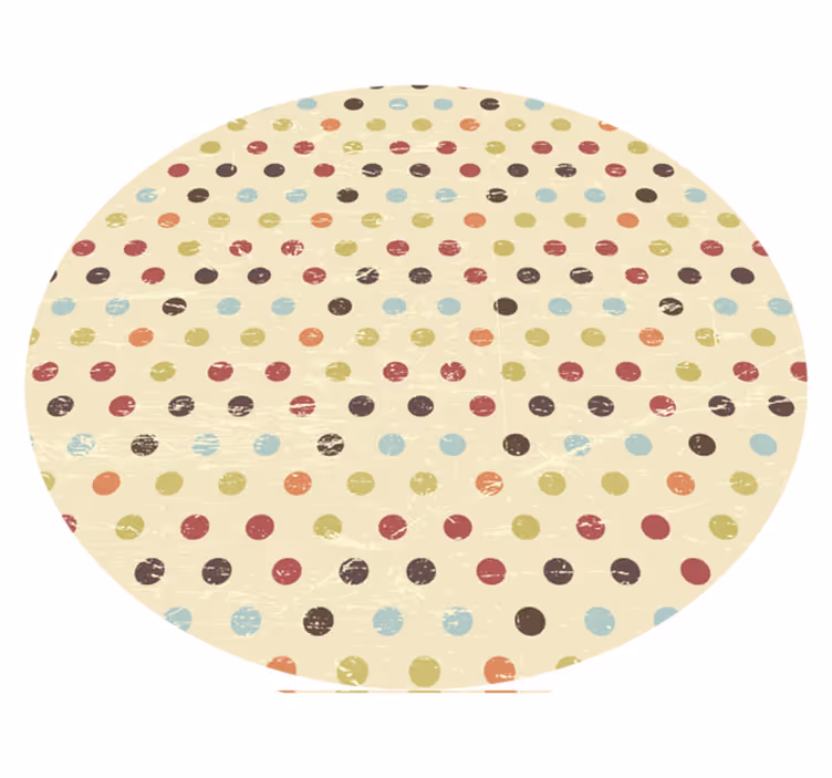 Tappeto vinile motivi tessuti a pois - TenStickers