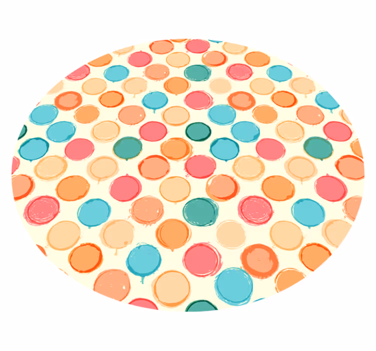 Tappeto vinile geometrico matrice circolare - TenStickers