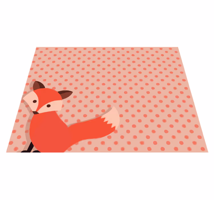 Tappeto vinile per bambini pois di volpe - TenStickers