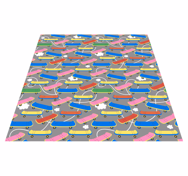 Tappeto vinile per bambini modello di skateboard - TenStickers