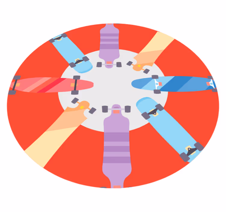 Tappeto vinile giochi gioco da tavolo circolare - TenStickers