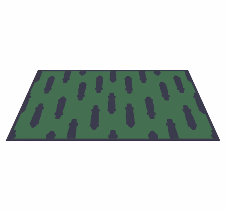 Tappeto vinile strade sagome di skateboard - TenStickers