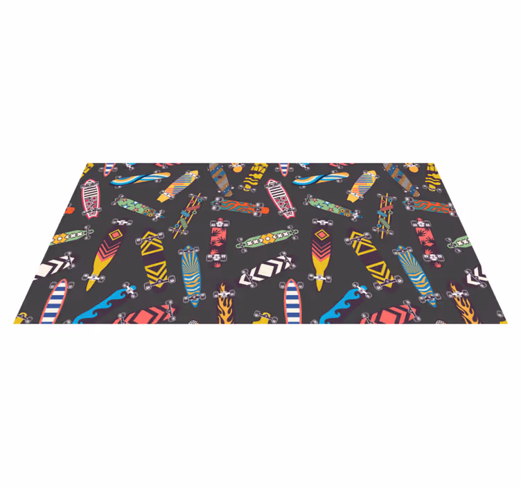 Tappeto vinile giochi modelli di skateboard - TenStickers
