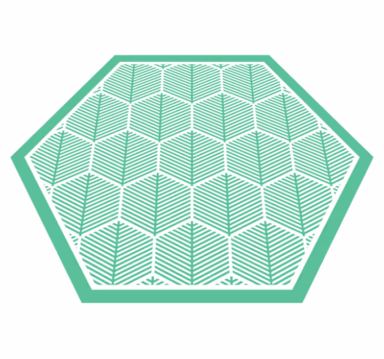 Tappeto vinile fiori geometrie botaniche - TenStickers