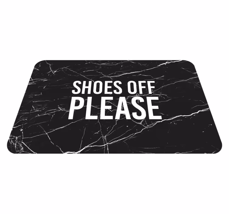 Tappeto vinile effetto marmo scarpe fuori dall'ingresso - TenStickers