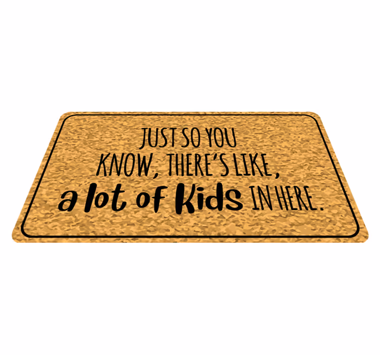 Tappeto vinile frase testo di ingresso informativo - TenStickers