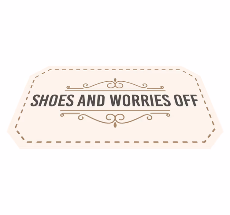 Tappeto vinile frase le scarpe si preoccupano - TenStickers