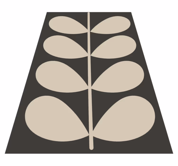 Tappeto vinile minimalista ispirato alle piante - TenStickers