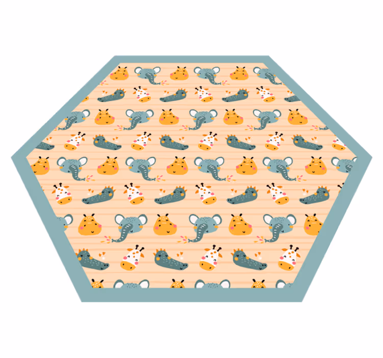 Tappeto vinile per bambini modelli di animali safari - TenStickers