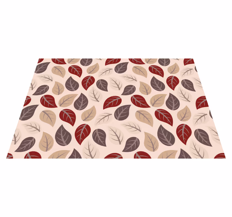 Tappeto in vinile con fiori e piante Modello foglia d'autunno - TenStickers