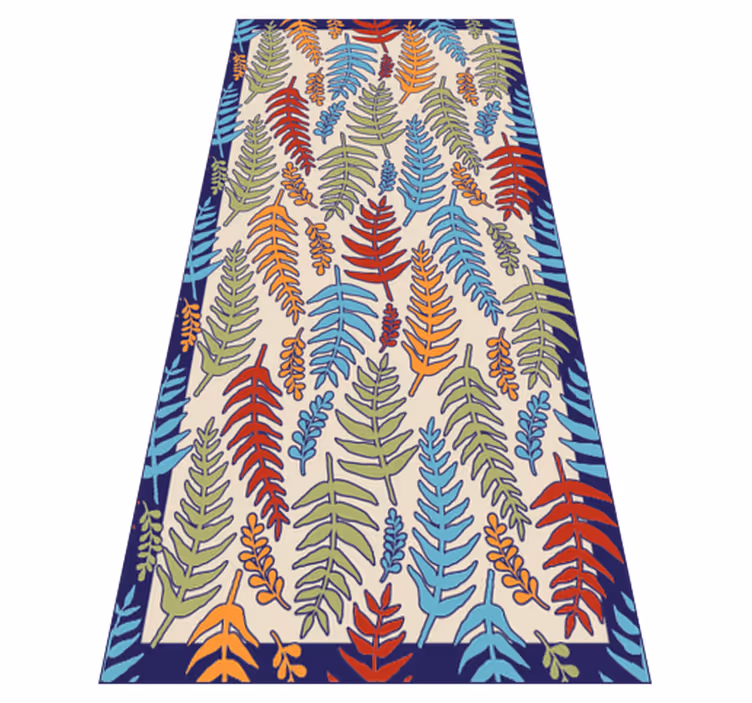 Tappeto vinile fiori strisce botaniche - TenStickers