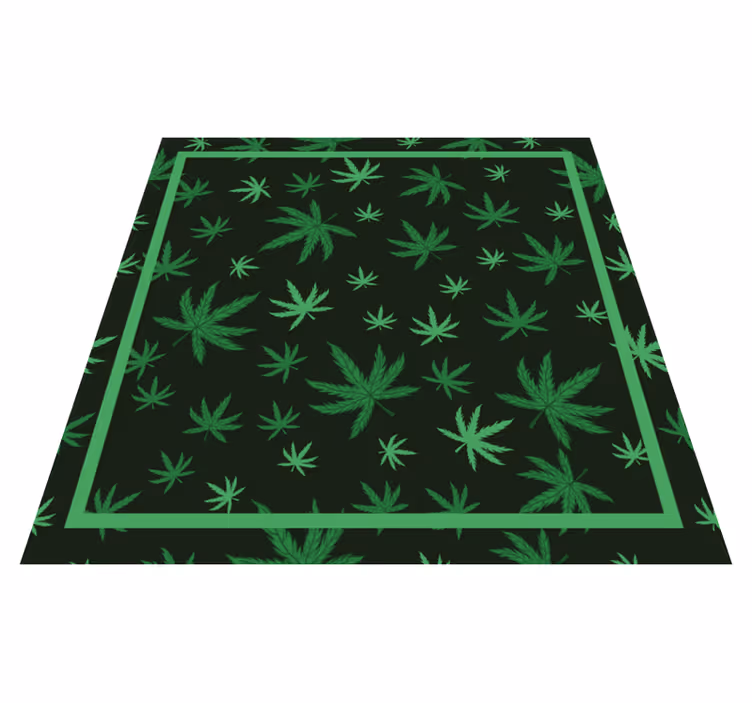 Tappeto vinile animali modello di foglie di cannabis - TenStickers