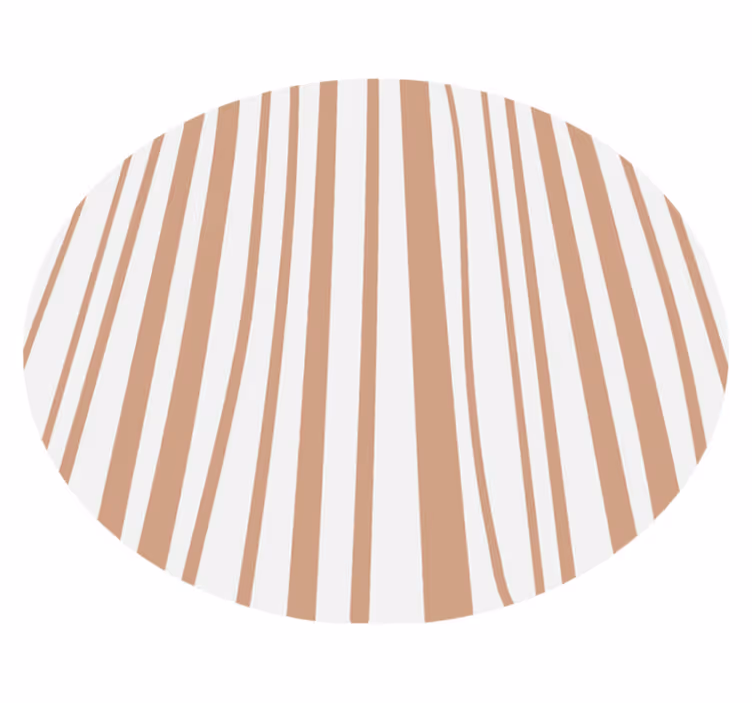 Tappeto vinile rotondo eleganza a righe morbide - TenStickers