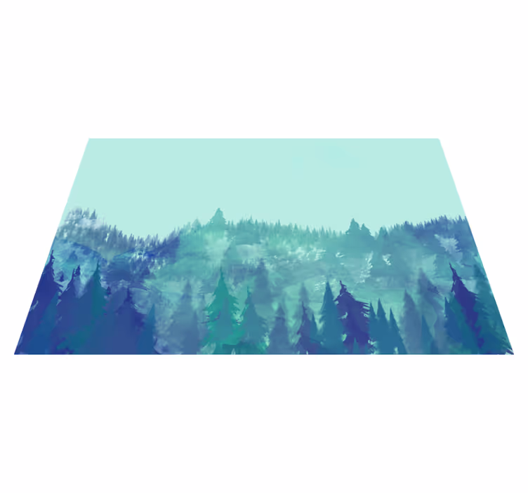 Tappeto vinile natura foresta verde lussureggiante - TenStickers