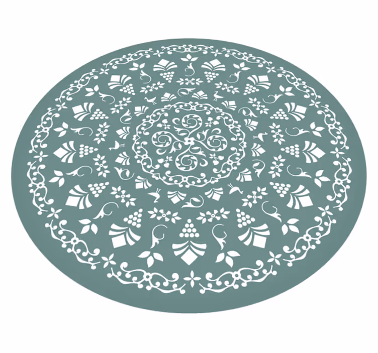 Tappeto vinile Mandala motivo floreale - TenStickers