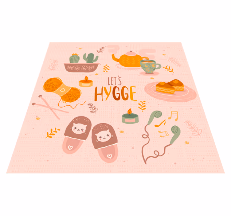 Tappeto vinile per ragazzi design accogliente hygge - TenStickers