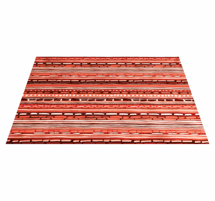 Tappeto vinile strisce linee rosse astratte - TenStickers
