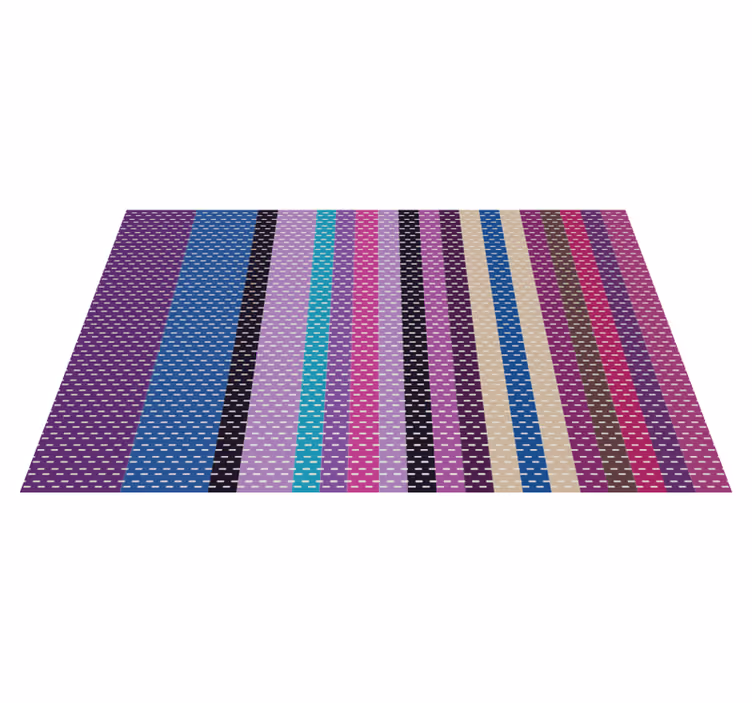 Tappeto vinile camera da letto linee colorate a strisce - TenStickers