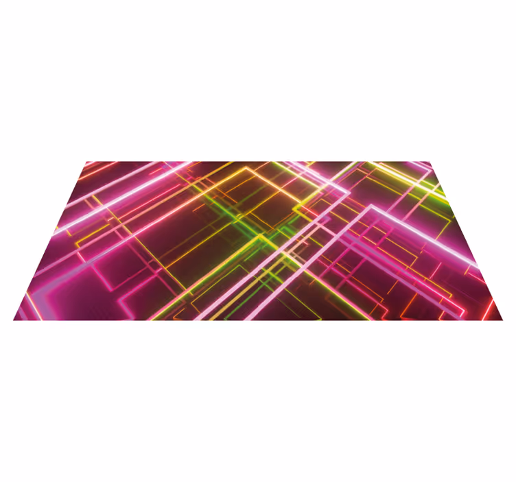 Tappeto vinile moderno arte al neon - TenStickers