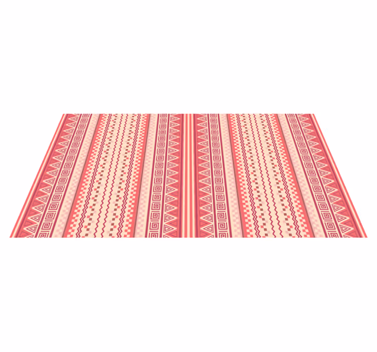 Tappeto vinile etnico kilim a righe rosa - TenStickers