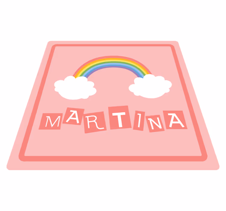Tappeto vinile con nome esposizione arcobaleno - TenStickers