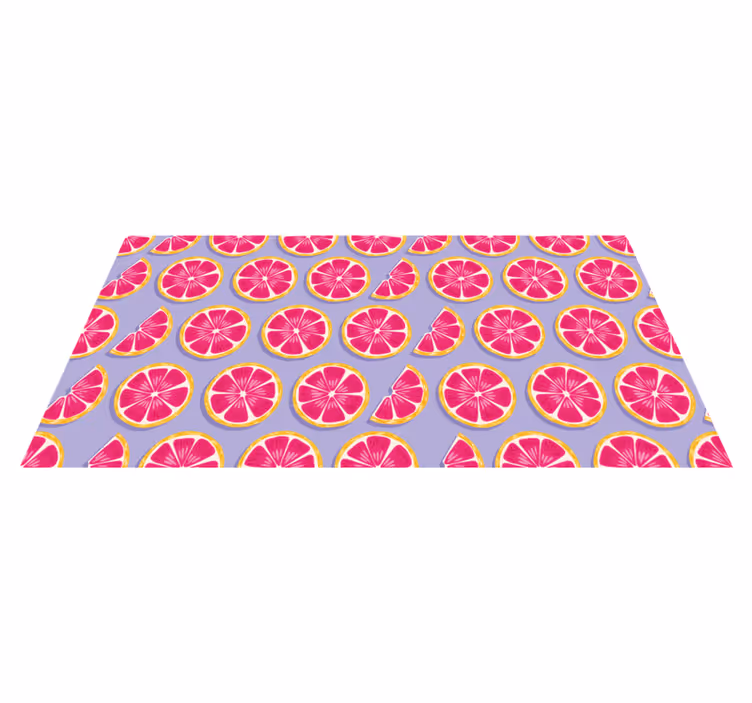Tappeto pvc cucina concetto di fetta di agrumi - TenStickers