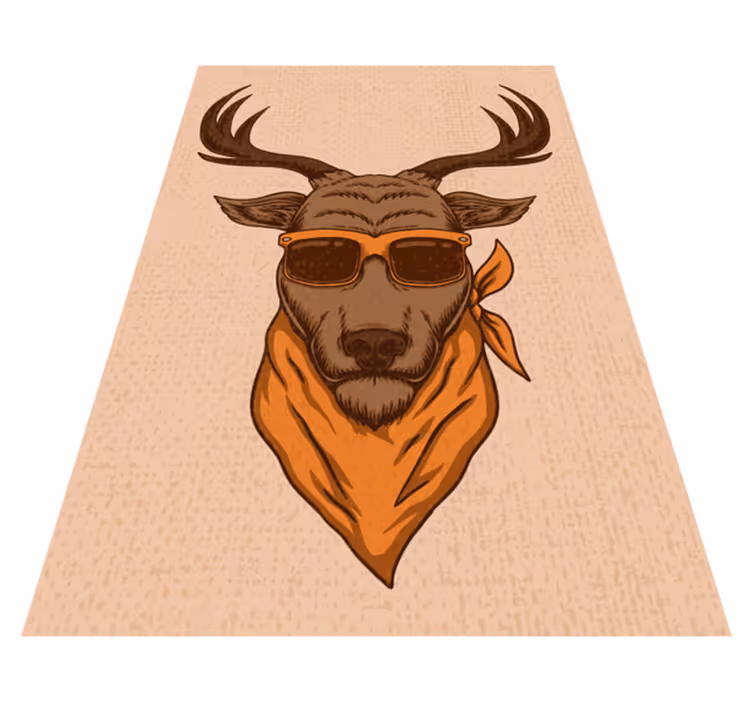 Tappeto vinile animali illustrazione di un cervo fantastico - TenStickers