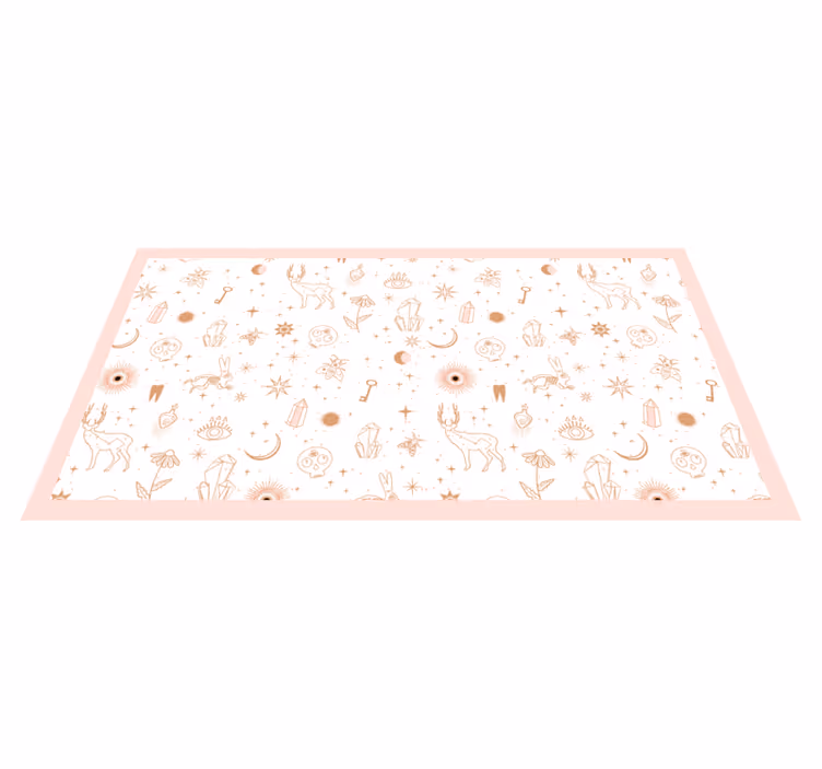 Tappeto vinile bebé design minimalista celeste - TenStickers